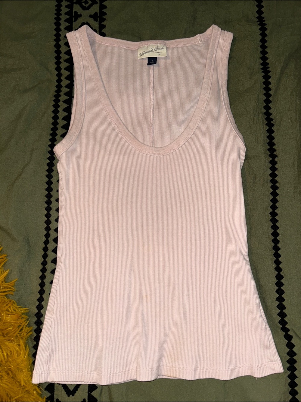 Universal Thread Women's Pale Pink Ribbed Tank Top